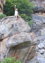 Our daughter Macallan up on teh cliff
