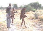 Peter tracking kudu with Bushmen